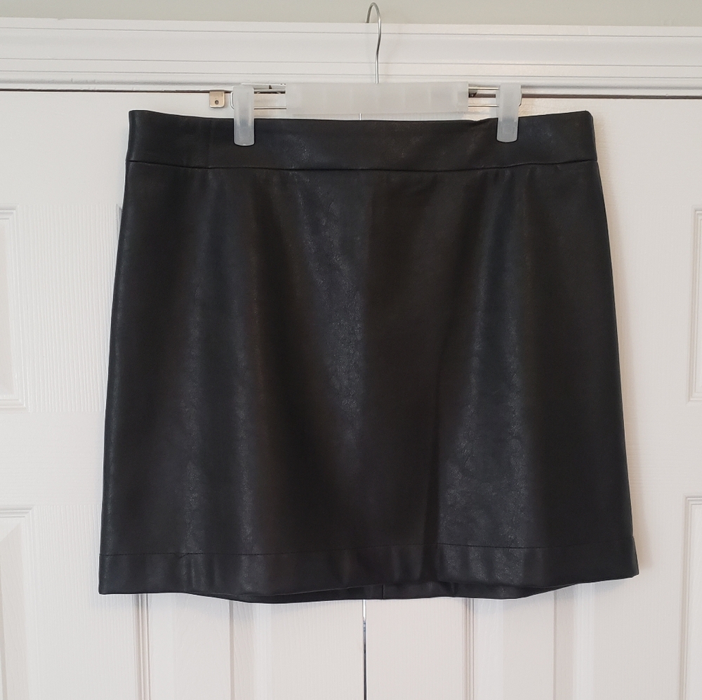J. Crew 20" Faux Leather Skirt